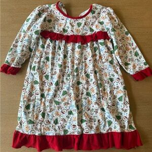 Magnolia Red and White Holiday Nightgown